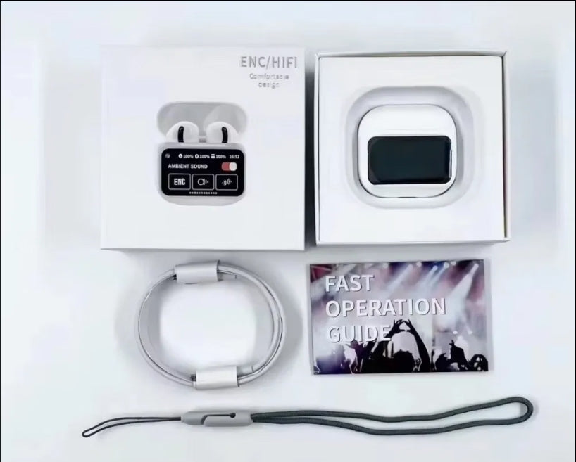 Newest A11 Pro tws earphones sport game earbuds with a touch screen Enc