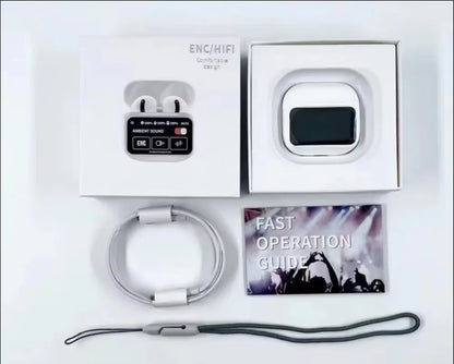 Newest A11 Pro tws earphones sport game earbuds with a touch screen Enc